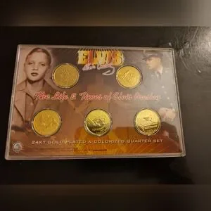 Other | The Life And Times Of Elvis Presley 24kt Gold Plated Colorized ...